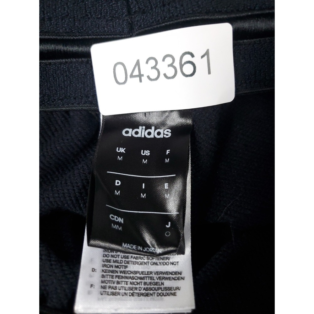 Adidas Mens Climalite Track Pants Black White Stripe Joggers Size Medium - Picture 7 of 7